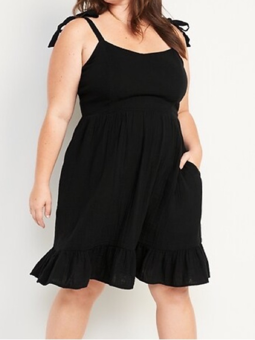Old Navy Black Mini Dress with Tie Straps